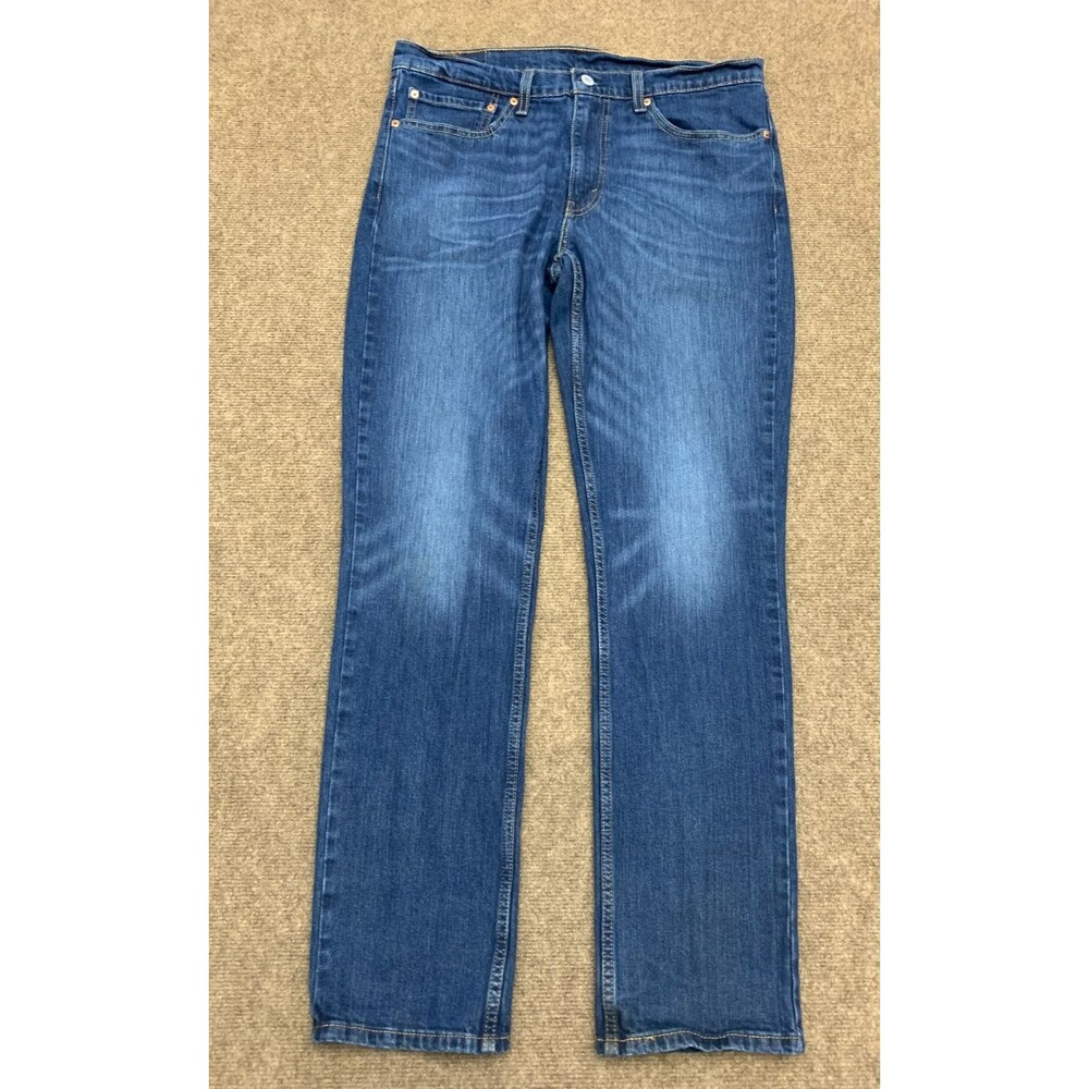 Levis 511 Jeans Mens 34x32 Slim Fit Straight Leg Whiskered Cowboy Y2K Denim
